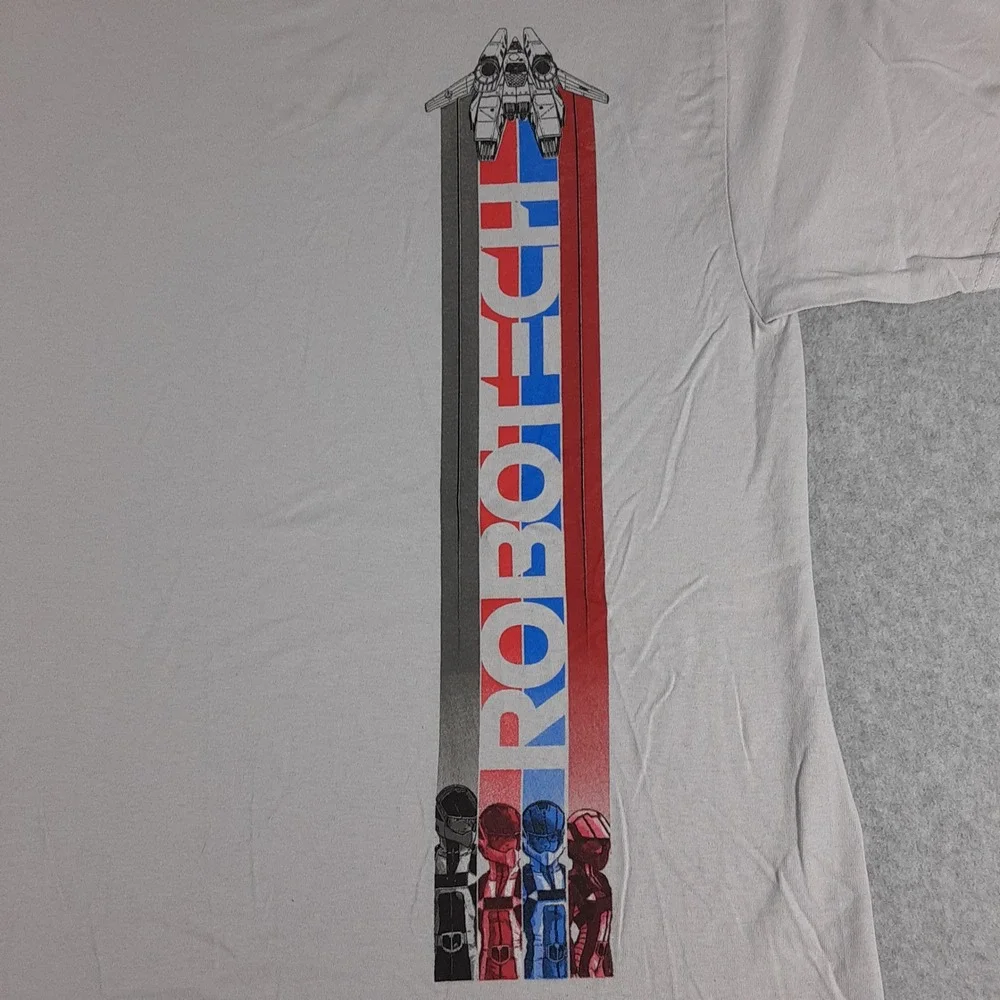 Robotech Loot Crate Exclusive Graphic T-Shirt Mens Medium Gray Anime Sci-Fi 2018